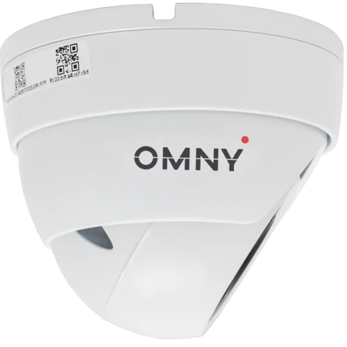 IP камера OMNY BASE miniDome5E-U v2 миникупольная 5Мп (2592x1944) 15к/с, 2.8мм, F1.8, 802.3af A/B, 12±1В DC, ИК до 25м, встр. микр, DWDR, USB2.0